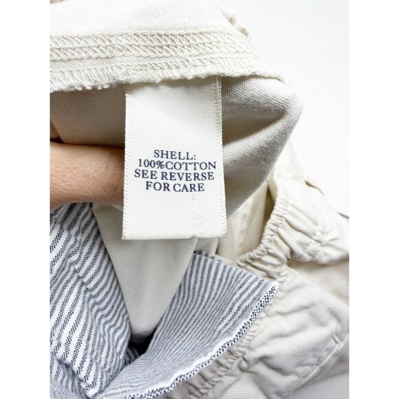 Quaker Marine Supply Womens Belted Utility Shorts Cotton Off White Medium - Picture 5 of 7